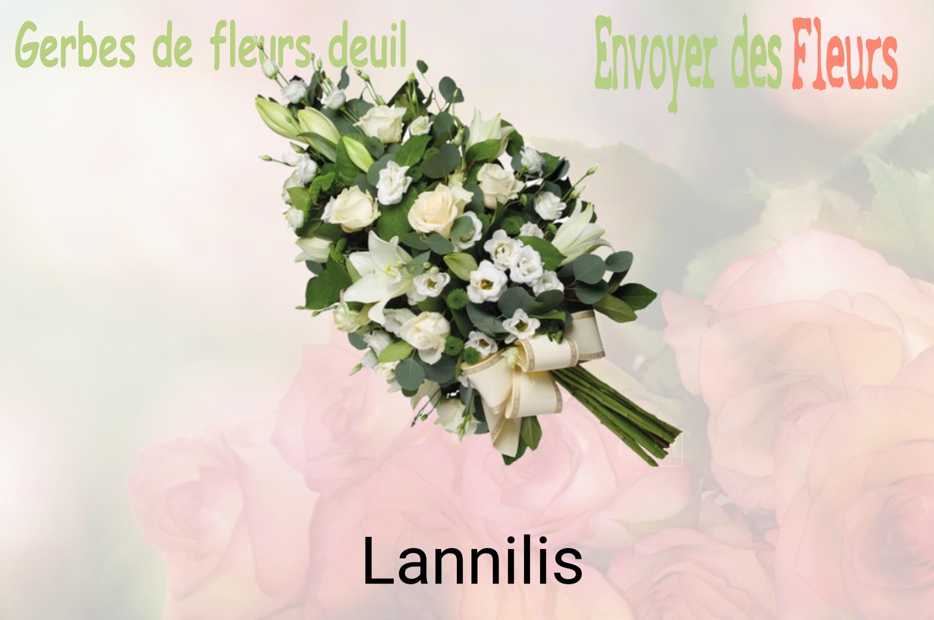 Gerbe de fleurs de deuil livrée à Lannilis